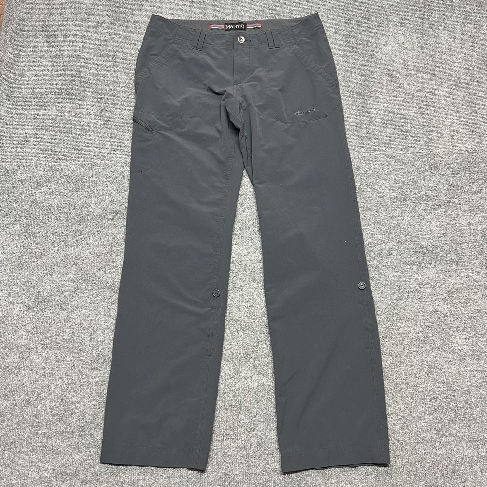 Marmot Pants Womens 8 Gray Hiking Stretch Zip Pocket Outdoor Trail Travel
